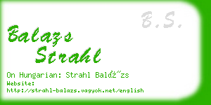 balazs strahl business card